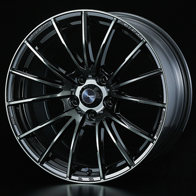 WEDS WEDSSPORT SA35R 18X9.5J +45 5H 100 WBC WORTH BLACK CLEAR 0073633