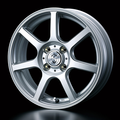 WEDS STYLISH WHEELS TREFFER-ZR 15X5.0 +35 4H 100 SIL SILVER 0034182