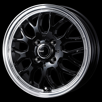 WEDS GYRAFT 9M 12X4.00B +43 4H 100 BLK BLACK 0041626