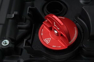 M&M HONDA OIL FILLER CAP HYBRID RACING V2 SLIM RED FOR HONDA CIVIC FL5 00015-OFC-HR01-R