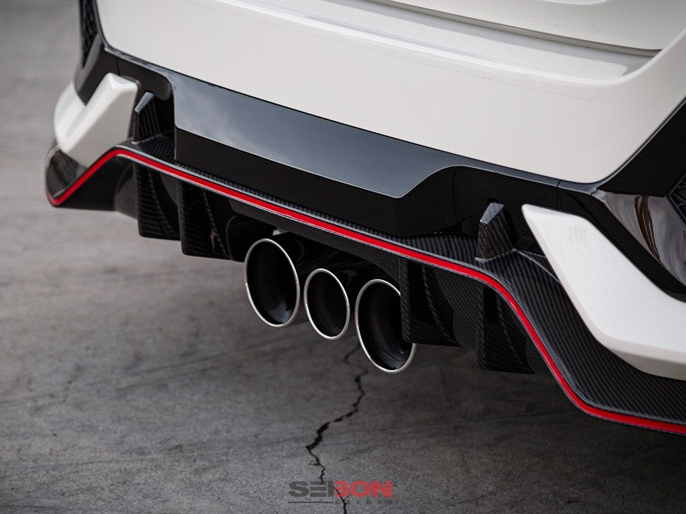 M&M HONDA CARBON REAR UNDER SPOILER SEIBON FOR CIVIC FK8 01100-FK8-SE09