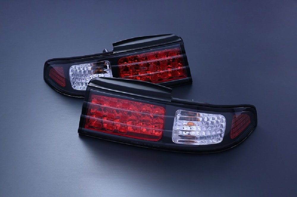 D-MAX LED LEFT RIGHT SET TAIL LAMP BLACK FOR NISSAN SILVIA S14 DML1S14009T1
