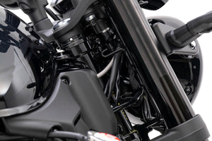 PLOT SWAGE-LINE PRO FRONT BRAKE HOSE KIT TRI-PIECE STAINLESS STEEL FITTINGS CLEAR HOSE FOR KAWASAKI Z900RS STP0602FT