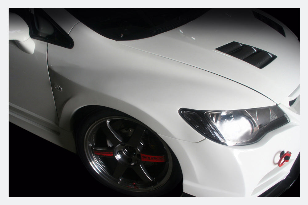 M&M HONDA FRONT WIDE FENDER TYPE MR LEFT AND RIGHT SET FOR CIVIC FD2 Mugen RR 01000-FD2-M005