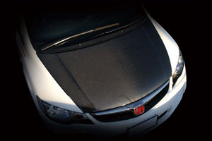M&M HONDA CARBON BONNET PLAIN WEAVE CARBON FRP TYPE NR FOR CIVIC FD2 Mugen RR 01100-FD2-NR001