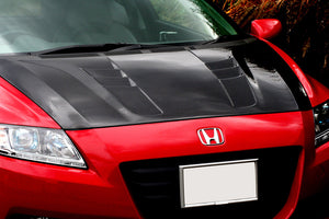 M&M HONDA CARBON BONNET TYPE MR PLAIN WEAVE CARBON FRP TYPE MR2 FOR CR-Z ZF1 ZF2 01100-ZF1-MR002