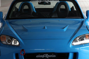 M&M HONDA PLAIN WEAVE CARBON BONNET WITH DUCT ALL CARBON TYPE S1 FOR S2000 AP1 AP2 01100-AP1-S001