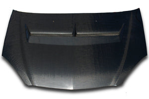 M&M HONDA PLAIN WEAVE CARBON BONNET WITH DUCT ALL CARBON TYPE S1 FOR INTEGRA DC5 01100-DC5-S001