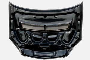 M&M HONDA PLAIN WEAVE CARBON BONNET WITH DUCT ALL CARBON TYPE S1 FOR INTEGRA DC5 01100-DC5-S001