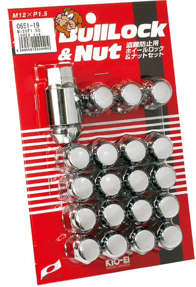 KYO-EI 19HEX 20 PIECES (NUT 16 / LOCK 4) BAG TYPE BULL LOCK 0651-19 M12xP1.5 0651-19