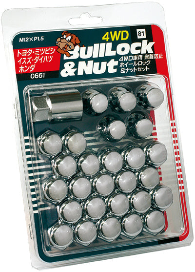 KYO-EI 21HEX 27 PIECES (NUTS 22 PIECES / LOCK 5) BAG TYPE BULL LOCK 0661 M12xP1.5 661