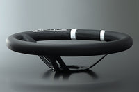 MOMO FORTUNE DRIFTING 330 85 BLACK LEATHER WHITE SPOKE WHITE STITCH STEERING WHEEL MOMO-00003