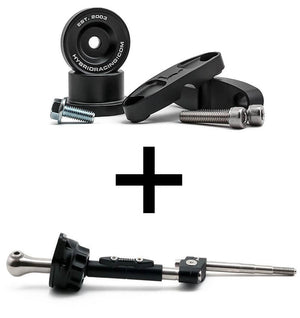 M&M HONDA SHORT SHIFTER & LINKAGE BUSH SET BLACK COLOR HYBRID RACING FOR HONDA CIVIC EG6 EG9 00111-EG6-HR01B