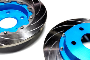 M&M HONDA LIGHTWEIGHT 2-PIECE BRAKE ROTOR KIT REAR GENUINE REPLACEMENT TYPE FOR HONDA CIVIC FL5 00604-FL5-BR01