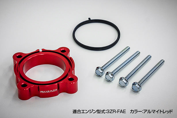 ROJAM THROTTLE SPACER RED FOR TOYOTA VOXY NOAH 70 80 HARRIER 60 GASOLINE 2ZR-FAE 60-SS-3ZR2