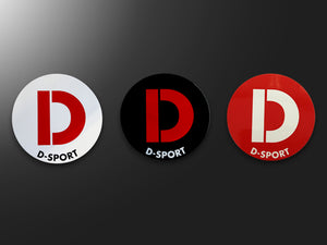 D-SPORT STICKERS & PATCHES ROUND STICKER WHITE FOR  08231B-WH
