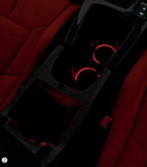 HONDA CENTER CONSOLE BOX & DRINK HOLDER ILLUMINATION LED RED ILLUMINATION FOR 6MT VEHICLES 08E16-T43-B01D