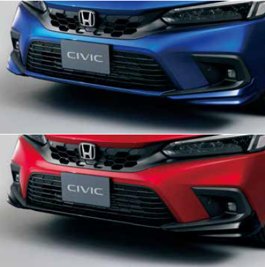 HONDA FRONT LOWER SKIRT PREMIUM CRYSTAL RED METALLIC R-565M FOR HONDA CIVIC FL1 08F01-T43-0B0