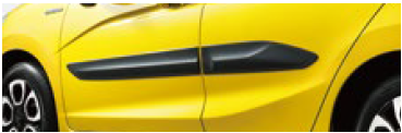 HONDA BODY SIDE MOLDING (BLACK LEFT AND RIGHT SET FRONT AND REAR) FOR HONDA FIT GK3 GK4 GK5 GK6 GP5 GP6 08P05-T5A-000