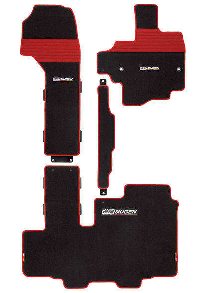 MUGEN SPORTS MAT BLACK × RED FOR N-BOX JF3 JF4 08P15-XNH-K3S0-RD