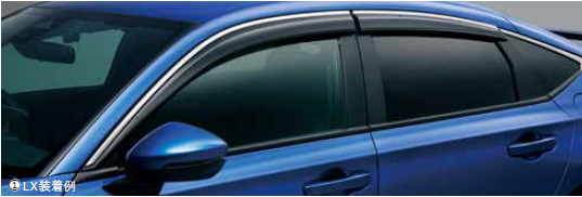 HONDA DOOR VISOR STAINLESS STEEL MOLDING TYPE SET OF 4 LEFT AND RIGHT FRONT AND REAR 08R04-T43-001A