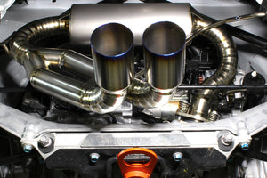 M&M HONDA SUPER TITANIUM 70Φ TWIN MUFFLER, CENTER PIPE FOR S660 JW5 00500-JW5-W001