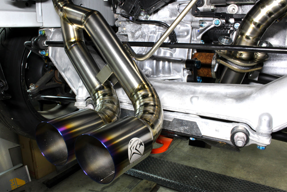 M&M HONDA SUPER TITANIUM 70Φ TWIN MUFFLER, CENTER PIPE FOR S660 JW5 00500-JW5-W001