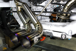 M&M HONDA SUPER TITANIUM 70Φ TWIN MUFFLER, CENTER PIPE FOR S660 JW5 00500-JW5-W001