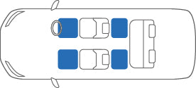 KARO SISAL BLUE WHITE FLOOR MATS FOR VOLKSWAGEN Polo 6RC SISAL-3311-BLUE-WHITE