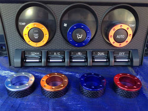 REVOLUTION DRY CARBON AIR CONDITIONER DIAL RED FOR TOYOTA 86 SUBARU BRZ ZN6 ZC6 RZN6-DAD-RED