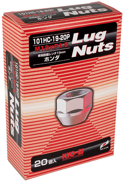 KYO-EI LUG NUT 20PCS (M12xP1.5) THROUGH NUT 101HC-19-20P