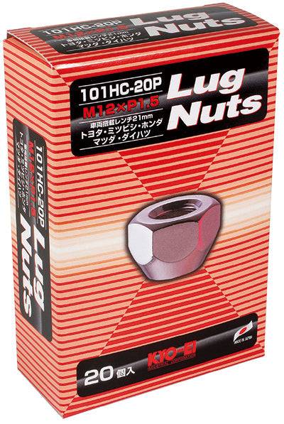 KYO-EI LUG NUT 20PCS (M12xP1.5) THROUGH NUT 101HC-20P