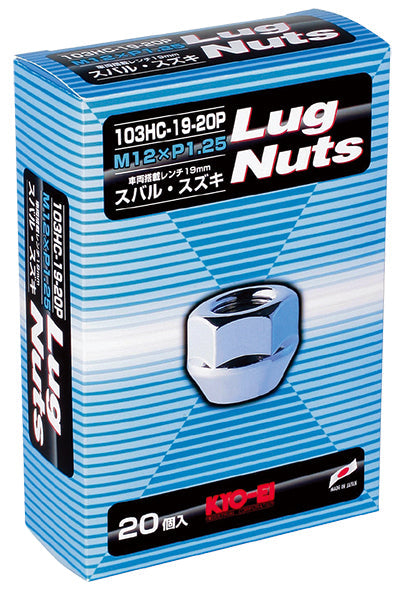 KYO-EI LUG NUT 20PCS (M12xP1.25) THROUGH NUT 103HC-19-20P