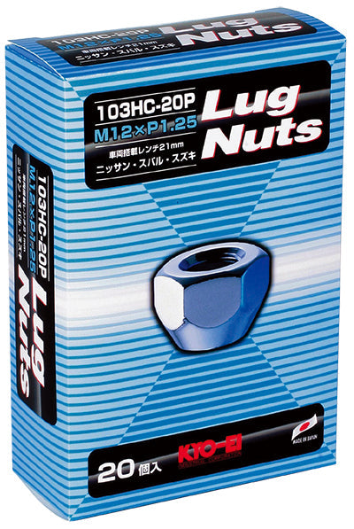 KYO-EI LUG NUT 20PCS (M12xP1.25) THROUGH NUT 103HC-20P