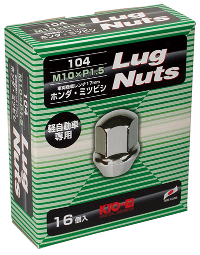 KYO-EI LUG NUT SCREW DIAMETER 10MM MINI-CAR FOR (M10xP1.5) BAG TYPE 104-16P