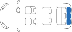 KARO FLAXY BRILLIANT BLUE LUGGAGE MATS FOR Toyota Alphard AGH4#W FLAXY-4669-BLUE