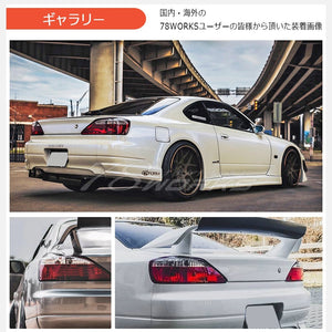 78WORKS RED AND WHITE TAIL CRYSTALS RED CLEAR TAIL LAMPS FOR NISSAN S15 SILVIA VERIATTA J048RC