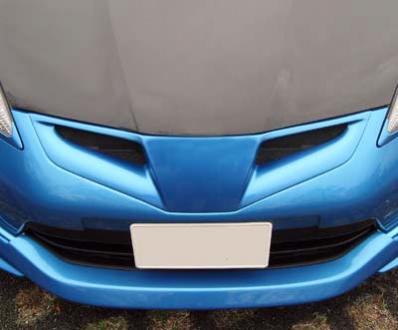 SEEKER FRP FRONT GRILL SILVER METALLIC FOR HONDA FIT GE  16010-GE8-F02