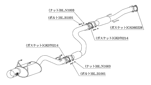 KAKIMOTO RACING EXHAUST KAKIMOTO.R FOR HONDA INTEGRA SEDAN DB8 ZENKI  HS308