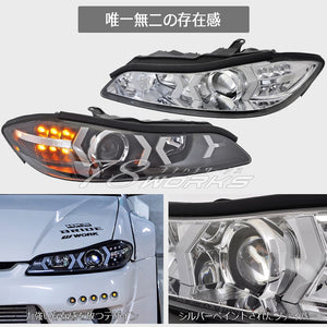 78WORKS CIRCUIT SPEC FIBER LED HEADLIGHT V3 BLACK FOR NISSAN S15 SILVIA VERIATTA S287-BK