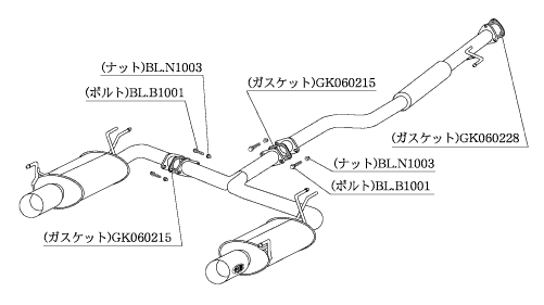 KAKIMOTO RACING EXHAUST KAKIMOTO.R FOR HONDA ODYSSEY RB2 ZENKI  HS367
