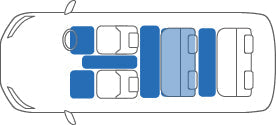 KARO FLAXY BRILLIANT BEIGE LUGGAGE MATS FOR TOYOTA VOXY AZR6#G FLAXY-1567-BEIGE