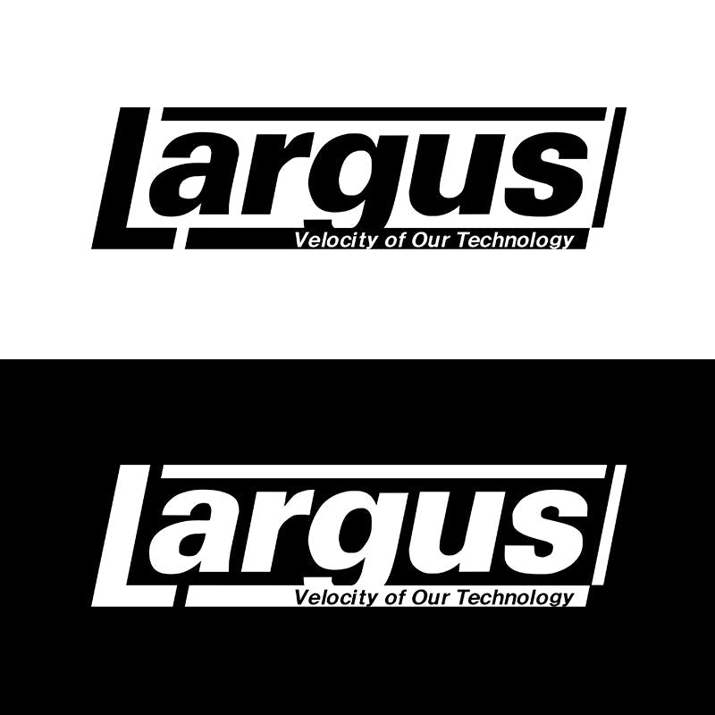 LARGUS LOGO CUTTING STICKER (A TYPE) 200MM X 55MM 1 SHEET BLACK FOR  01011293005-QQ