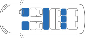 KARO GRAN SISAL BLUE BLACK FLOOR MATS FOR Toyota Alphard ATH10W GRAN-SISAL-2176-BLUE-BLACK