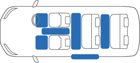 KARO SISAL BLUE WHITE FLOOR MATS FOR Honda Stepwgn RF3, 4 SISAL-1462-BLUE-WHITE