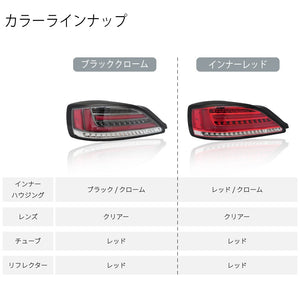 78WORKS SEQUENTIAL TURN SIGNALS, SIDE MARKERS, FIBER OPTIC LED TAIL LIGHTS (BLACK/CLEAR) FOR NISSAN S15 SILVIA L217BW