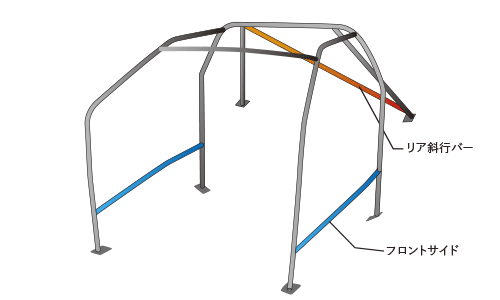 OKUYAMA DASH ROLL CAGE STEEL 9P For NISSAN 180SX R P S13 729-112-1