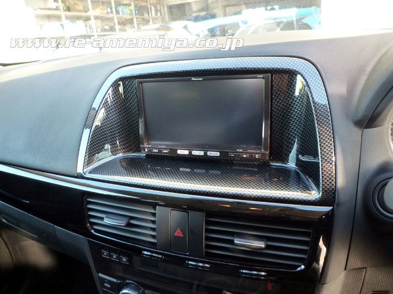 RE-AMEMIYA CARBON LOOK CENTER AUDIO PANEL FOR MAZDA CX-5 IP-122030-001