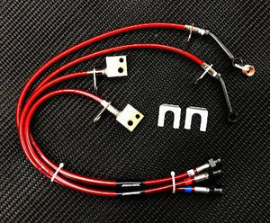 SEEKER RED COAT STAINLESS MESH BRAKE LINE FOR HONDA CIVIC FK8  12200-FK8-000