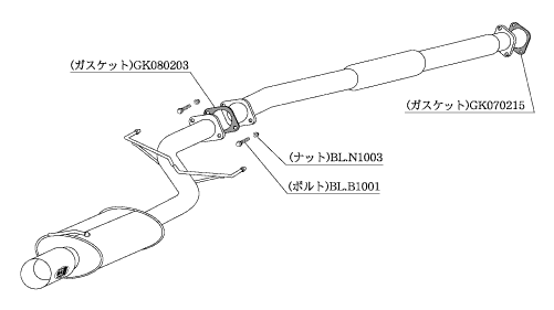 KAKIMOTO RACING EXHAUST KAKIMOTO.R FOR MITSUBISHI LANCER EVOLUTION 7 8 8MR CT9A  MS307